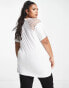 Yours mesh sleeve t-shirt in white