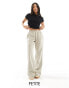 Kaiia Petite wide leg joggers in stone