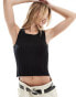 ASOS DESIGN knitted tank top in black