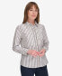 Women's Cotton Striped Puff-Print Shirt