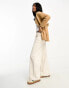 ASOS DESIGN boyfriend cardigan with button front in camel