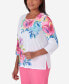 Women's Paradise Island Long Sleeve Flower Lace Top