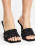 Topshop Wide Fit summer embellished heeled mules in black