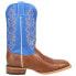 Justin Boots Dayne Square Toe Cowboy Mens Blue, Brown Casual Boots JP2502