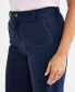 Women's High-Rise Wide-Leg Twill Pants, Created for Macy's