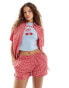 Motel laboxe beach short co-ord in red gingham