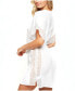 Женская пижама iCollection Sherry Lace Trimmed Robe with Double Side Slits Lingerie