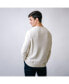 Men's Organic Cotton Long Sleeve Henley Sweater with Rib Knit Details