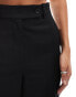 & Other Stories stretch cropped tailored trousers with flare leg in black