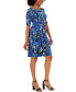 Petite Printed Faux-Wrap Sheath Dress