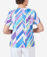 Petite Double Strap Broken Chevron Tee