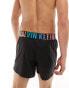 Calvin Klein Pride cotton stretch boxers in black with rainbow logo