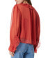 Women's Ruffle-Trim Button-Front Blouse