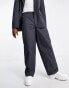 COLLUSION straight pinstripe trousers in navy co-ord