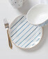 Blue Bay Stripes Dinner Plates, Set of 4