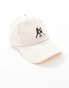 ASOS DESIGN baseball cap with embroidery in ecru