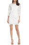 FELICITY & COCO 154482 Women's Belza Floral Lace Shift Dress White Sz. Medium