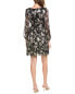 Taylor Grey & Black Leopard Print Dress Women's 8