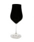 Black Wine Glasses with Stem 9", Set of 6