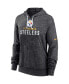 Women's Black Pittsburgh Steelers Gym Vintage-Like Lightweight Hooded Top