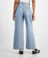 Women's High-Rise Pleat Front Wide-Leg Jeans, Created for Macy's