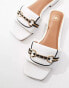 River Island snaffle mule in black and white