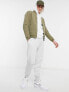 Jack & Jones Essentials zip through bomber jacket in khaki