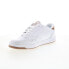 Reebok Club Memt Mens White Leather Lace Up Lifestyle Sneakers Shoes 9