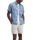 Men's Ives Summer-Fit Tropical Leaf-Print Button-Down Shirt