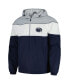 Men's Navy Penn State Nittany Lions Center Line Half-Zip Raglan Hoodie Jacket