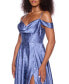 Juniors' Sweetheart-Neck Jacquard Gown