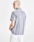 Men's Elias Short Sleeve Button-Front Textured Multi-Print Shirt, Created for Macy's