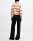 Women's Round-Neck Striped Sweater