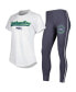 Women's White, Charcoal Seattle Seahawks Sonata T-shirt and Leggings Sleep Set