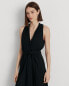 LAUREN Ralph Lauren Crepe Halter Midi Dress 12 Black 305073