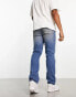 ASOS DESIGN straight leg jeans in mid wash blue