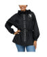 Women's Black New York Yankees Full-Zip Windbreaker Hoodie Jacket