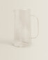 Borosilicate glass jug with line design