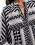 Accessorize mini beach stripe kaftan in brown and white