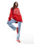 ASOS DESIGN saint martin sweatshirt in red