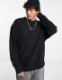 Weekday oversized sweatshirt in black