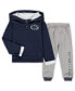 Toddler Boys Navy and Heathered Gray Penn State Nittany Lions Poppies Hoodie and Sweatpants Set