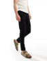 Brave Soul cotton twill trousers with elasticated waist in black