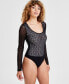 Women's Lace Scoop-Neck Bodysuit, Created for Macy's