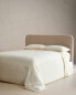 Embroidered linen duvet cover