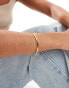 ASOS DESIGN 14k gold plated cuff bracelet with crystal detail