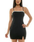 Juniors' Imitation-Pearl Neckline Bodycon Dress