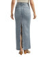 Women's Back-Slit Maxi Jean Skirt