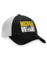 Men's Black, White Michigan Wolverines Stockpile Trucker Snapback Hat