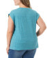 Trendy Plus Size Hester Cropped V-Neck T-Shirt